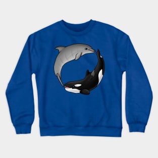 Baby Dolphin and Orca Circle Crewneck Sweatshirt